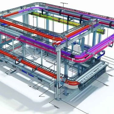 Tűzvédelmi csövek és kábellétrák építési terve