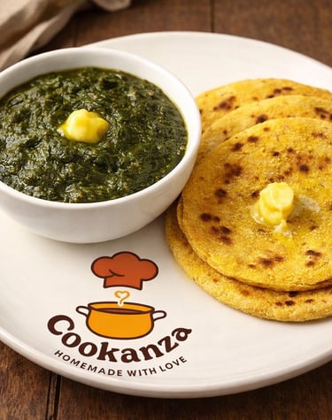 Saag and makai roti