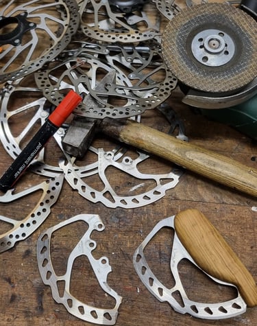 a table with tools and tools on it
