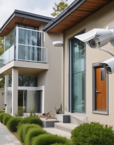 Engineers collaborating over digital blueprints in a high-tech office space.