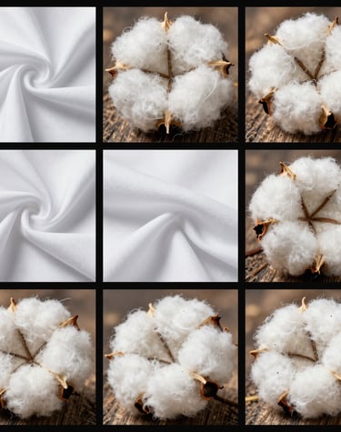 Spools of bamboo fabric in earthy green and beige tones, highlighting texture.