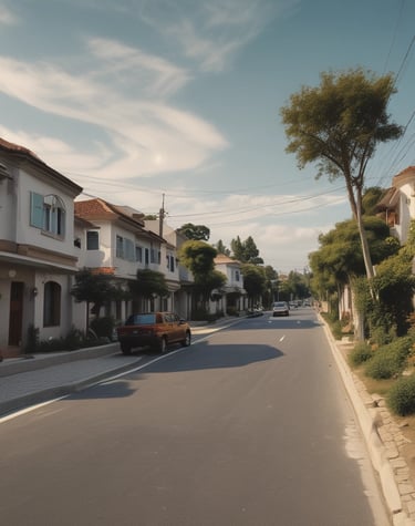 An aerial view of a residential layout highlighting urban planning.