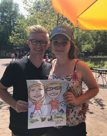 Live caricature drawing