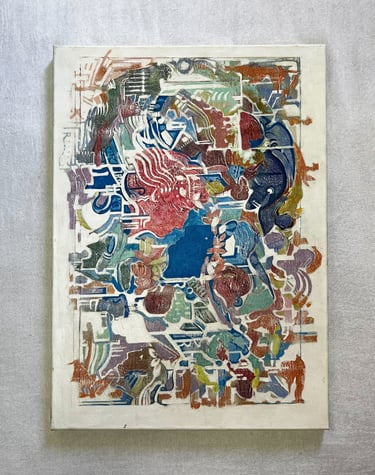 a painting of a painting of a painting of a painting of a man