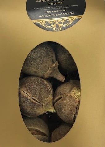 gorontula dried fruits in a gold paper pack