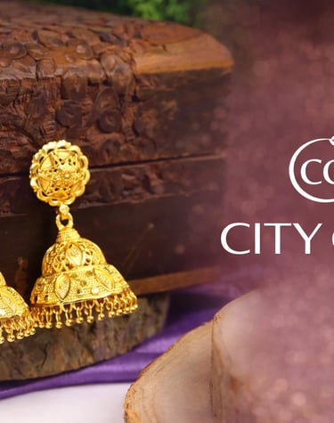 City Girl Jewellery 18Carat Gold Plated Dialy Wear Earrings