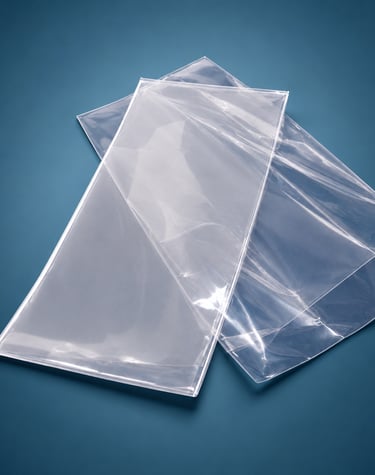 Polypropylene PP bag for cosmetics beauty products and small retail packaging with transparent finish