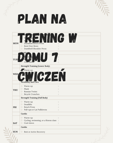 Trening na odchudzanie 7 ćwiczeń