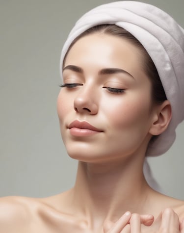A serene massage room with soft lighting and calming decor.