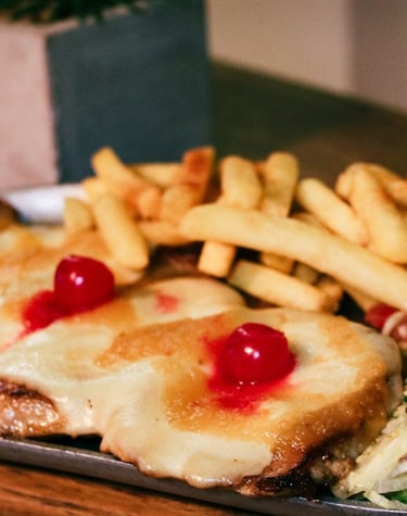 lomo de cerdo hawaiano, Restaurante Guanapalo Quimbaya Quindio