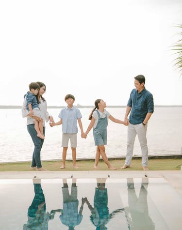 family photography at private villa in Tanjung Benoa Bali