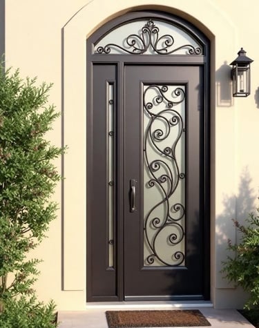 Puerta de seguridad de herrería con acabado profesional