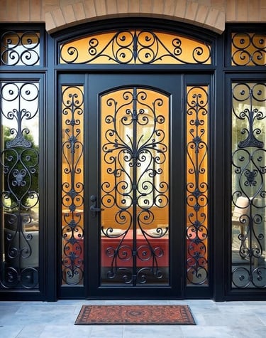 Puerta metálica personalizada fabricada en herrería