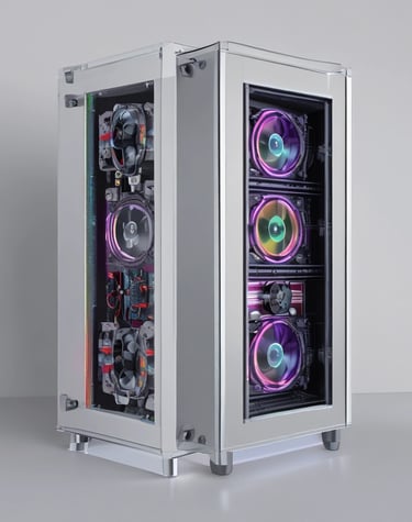 black Gigabyte computer tower