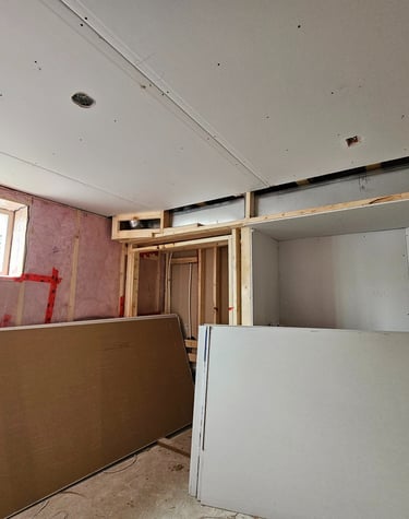 Drywall and closet