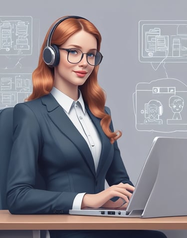 An AI assistant interface for customer inquiries.