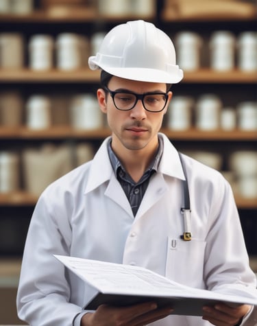 Un ingeniero de alimentos supervisa la normativa aplicada