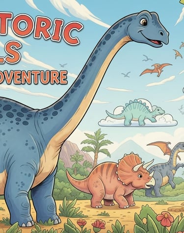 sampul ebook mewarnai dengan tema dinosaurus