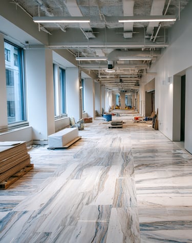 Commercial flooring installation in Richmond TX office space by Next Floors LLC