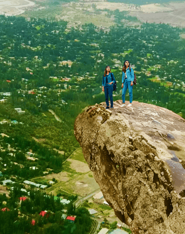 View of skardu city from ringchan rock skardu Pakistan 