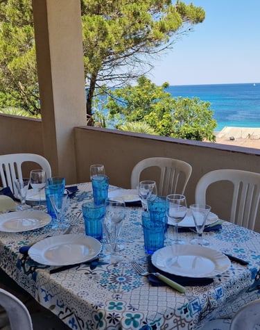 terrace with sea view