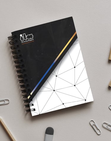 Graphic design services for branded corporate gifts and materials