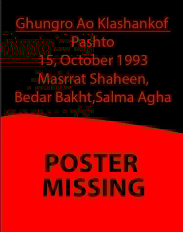Ghungro Ao Klashankof	Pashto	15, October 1993	Masrrat Shaheen, Bedar Bakht, Salma Agha