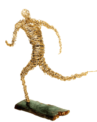 Le coureur sculpture fil de fer Wilfrid Bricourt