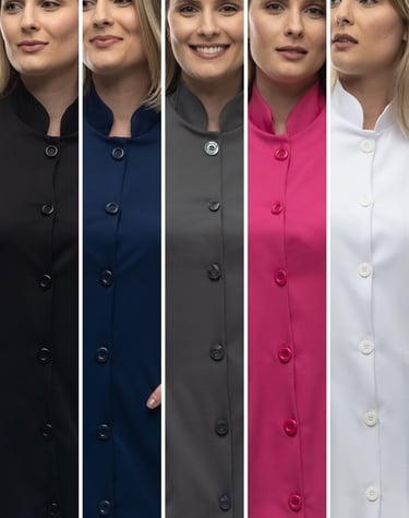 Jaléco em várias cores, liso ou estampado