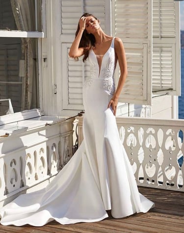 mariée portant une robe sirène