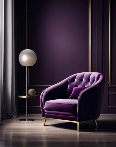 classic purple valvet sofa
