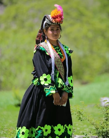Chitral Kalash Valley Culture women in traditional dress