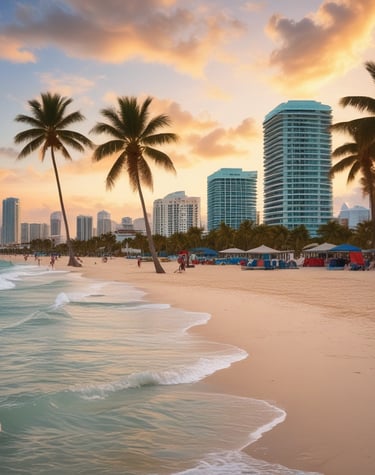 A bustling city street filled with diverse travelers.