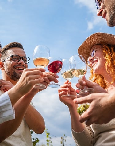 Group drinking wine