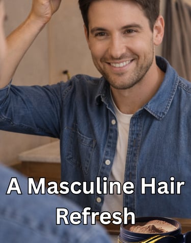 a man using back2naturalness dry shampoo powder for hair 