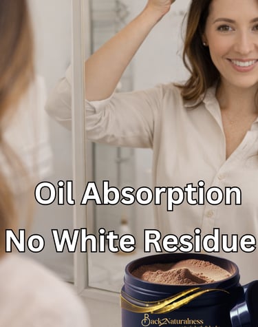 lady applying back2naturalness dry shampoo to her hair 