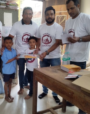 DONORIAM donation to school students