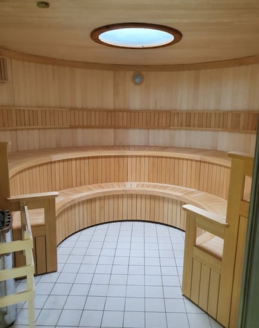 sauna sur mesure rond