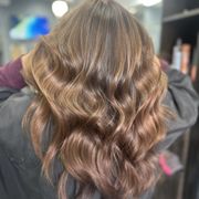 long wave caramel hair