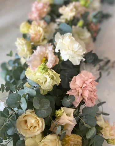 décor floral pour voiture mariés