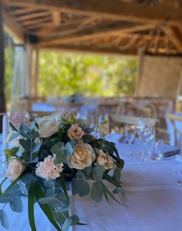 centre de table fleuri mariage
