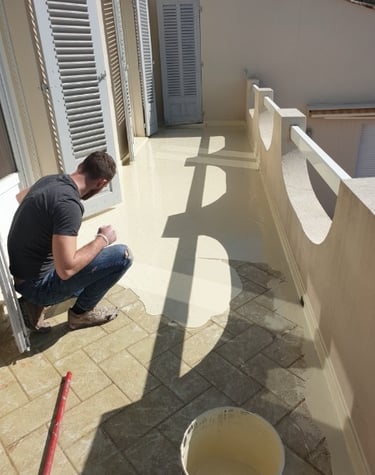 Etanchéité balcon en cours