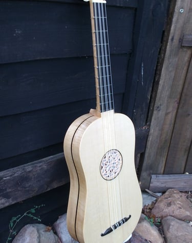 4 course guitar in figured maple