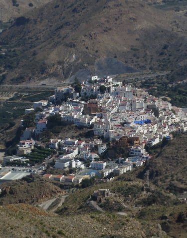 Vista aerea de la ciudad de mojacar