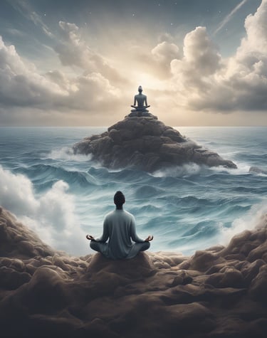 woman doing yoga meditation on brown parquet flooring