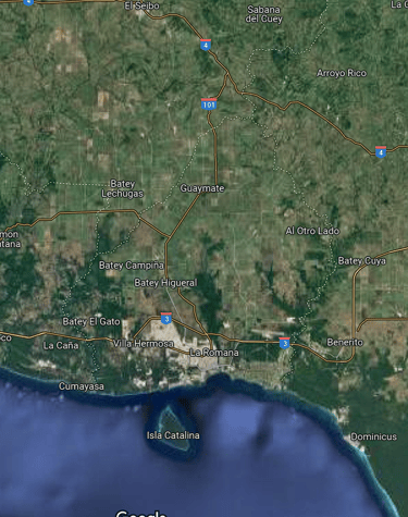 vista satelital de mapa