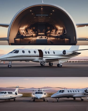 Helicopter poised on a helipad at sunset with London skyline softly glowing in the background.