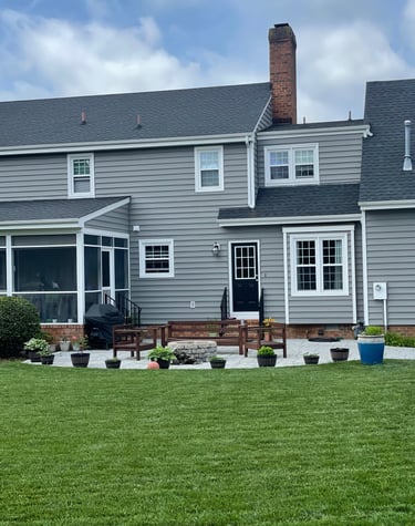 New siding and windows on house in Fredericksburg VA area