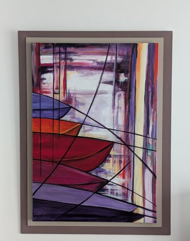Œuvre picturale contemporaine Patricia Pierrard - Superposition de pigments et lumière