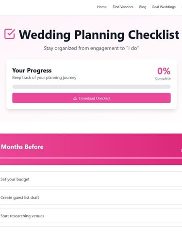 a wedding checklister with a checklister
